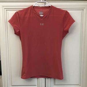 Under Armour Women's Pink V-Neck Top
